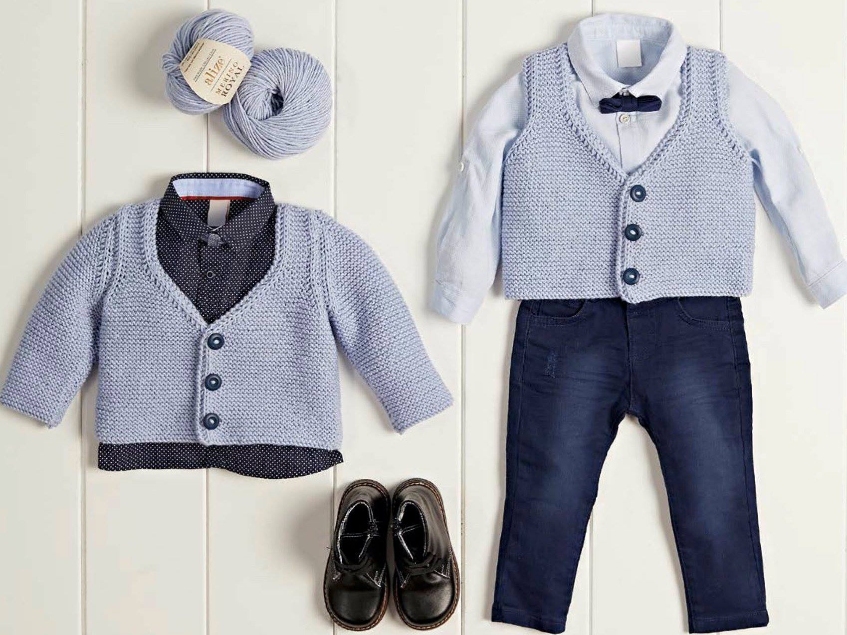 Baby vest ja jakikomplekti muster