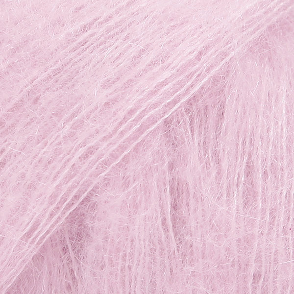 DROPS Kid-Silk 03 Gaiši rozā – mohēras un zīda dzija