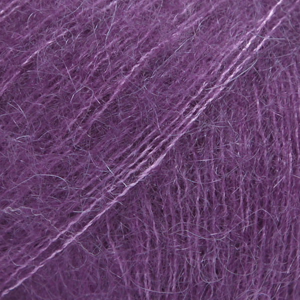 DROPS Kid-Silk 16 Tumši purpura – mohēras un zīda dzija