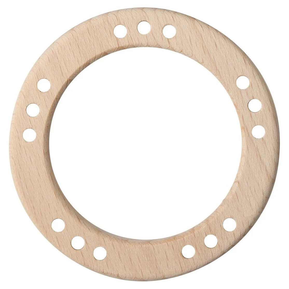 Natural Wooden Ring with Holes – The Perfect Base for DIY Baby Crafts & Rattles