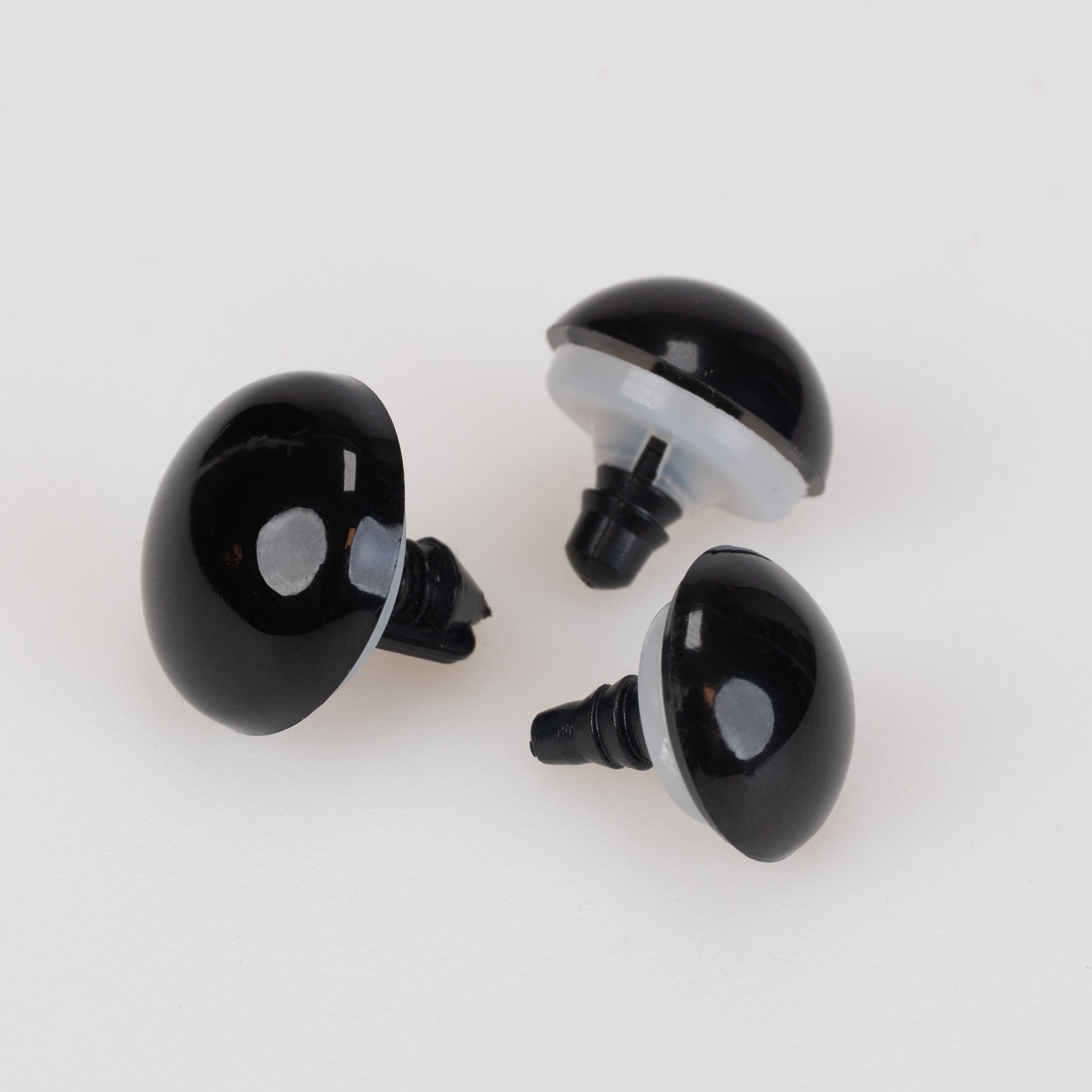 Black Safety Eyes – 8 Pairs (20 mm, 22 mm, 24 mm)