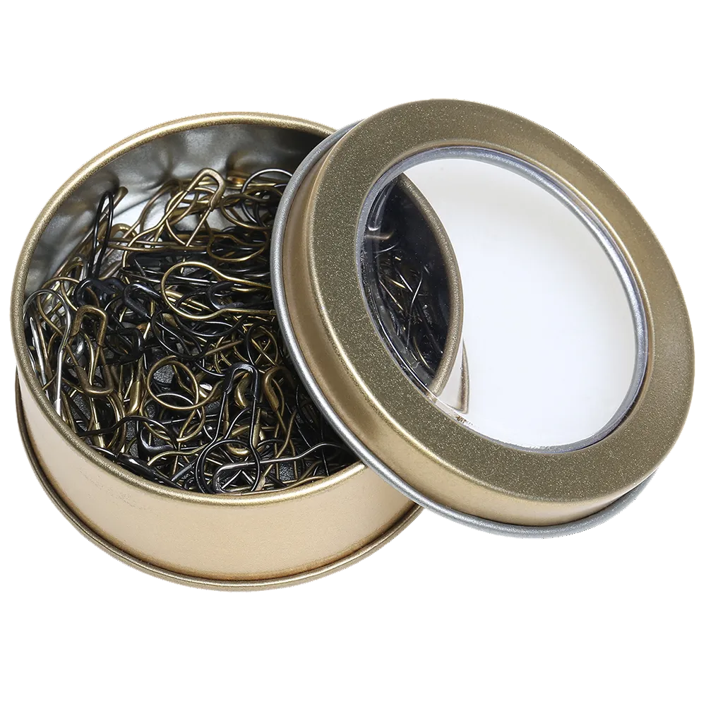 Segnapunti in scatola di metallo – colori metallici (set da 100)