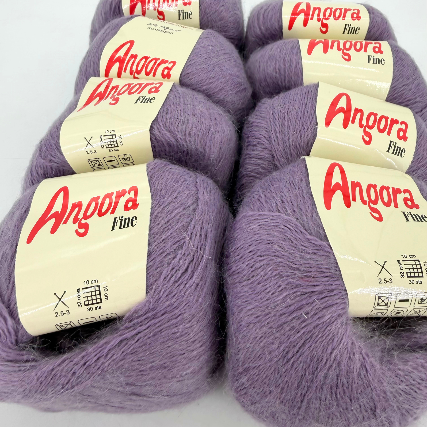 Angora Fine rinkinys – Purpurinė (7 kamuoliukai)