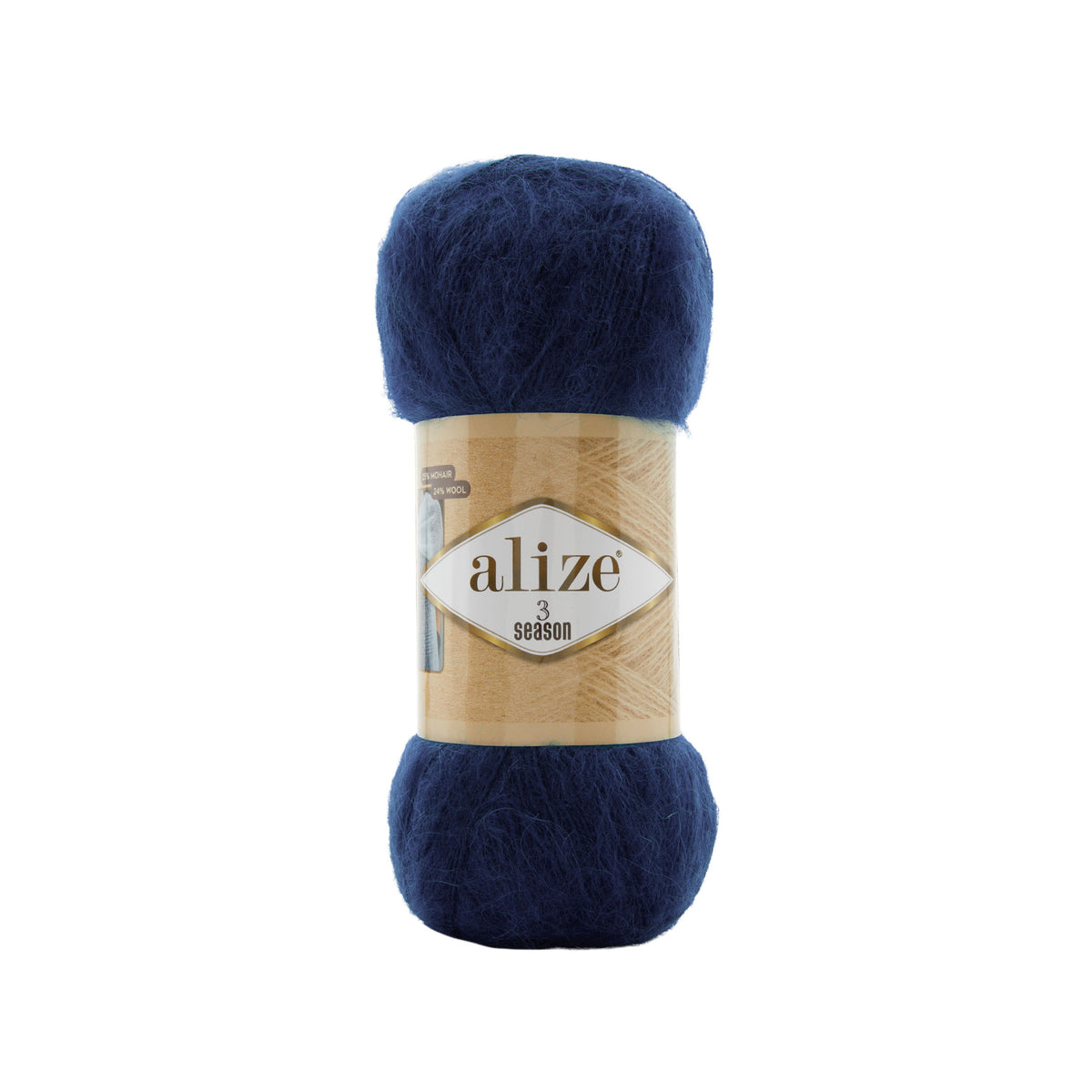 Alize 3 Season 58 Navy – light acrylic yarn with mohair and wool