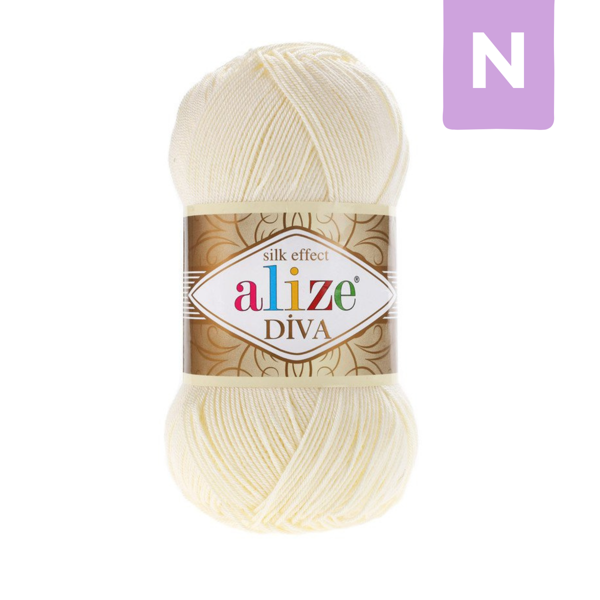 Alize Diva 67 Ivory – silky microfibre summer yarn