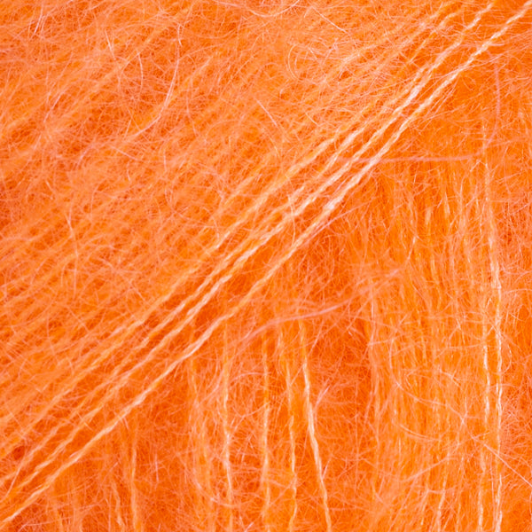 DROPS Kid-Silk 49 Spilgti oranža – mohēras un zīda dzija