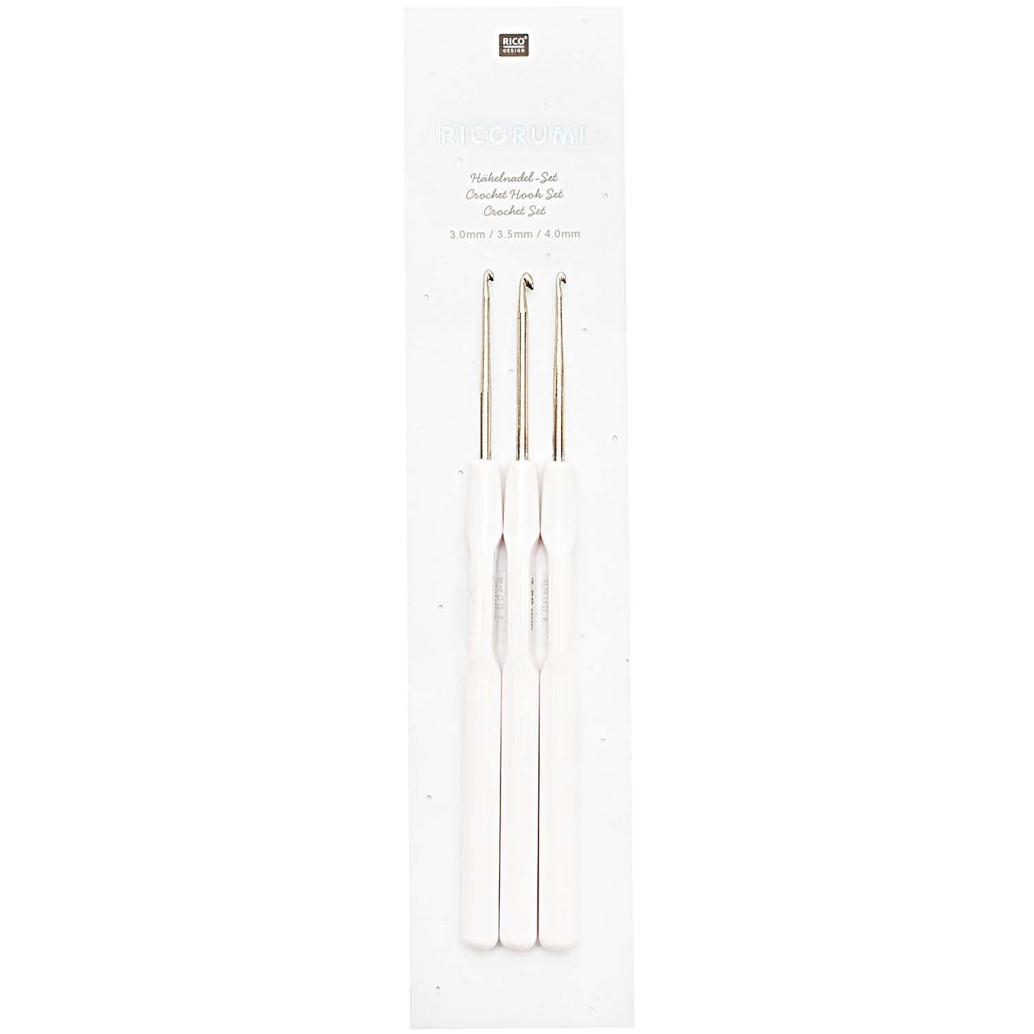 Rico Ricorumi Crochet Hook Set – 3 Pieces (3.0, 3.5, 4.0 mm)