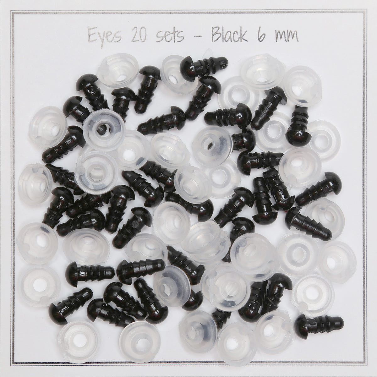 Black Safety Eyes – 6 mm (Standard Size)