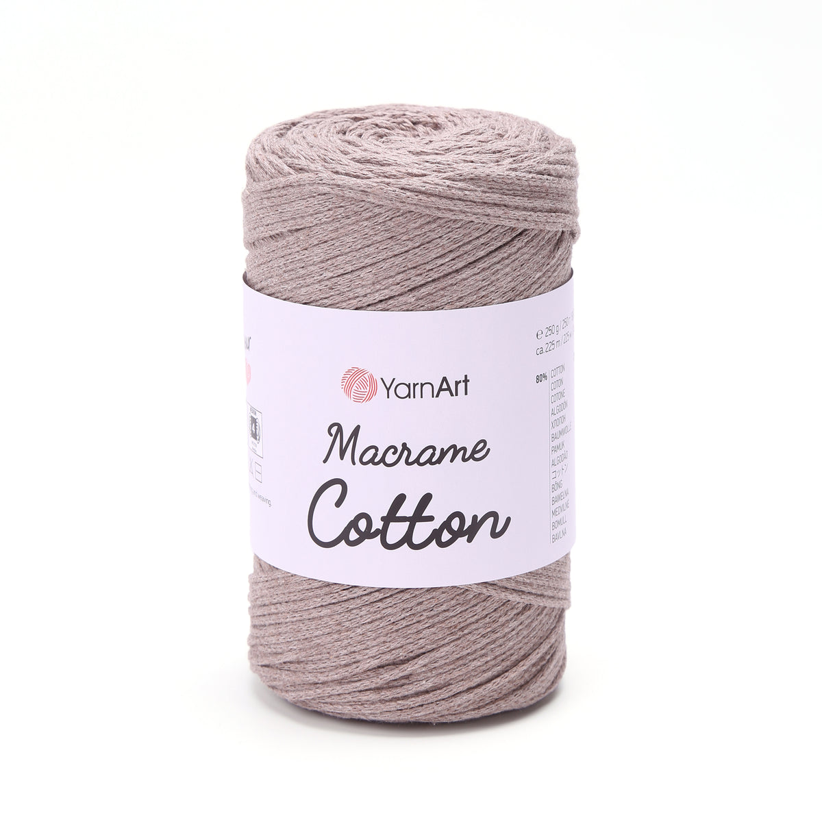 YarnArt Macrame Cotton 768 Mink – braided macrame cord