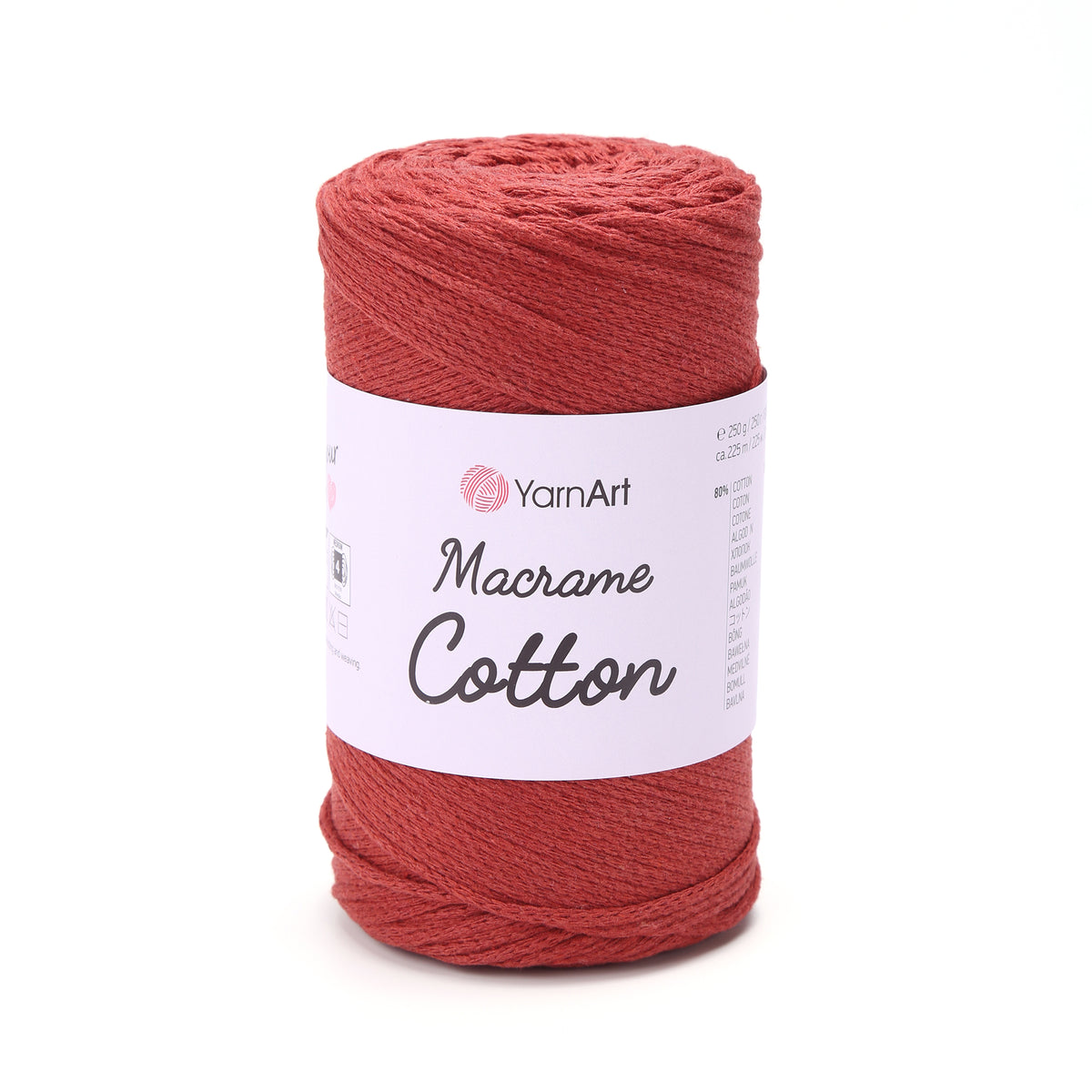 YarnArt Macrame Cotton 785 Brick – braided macrame cord