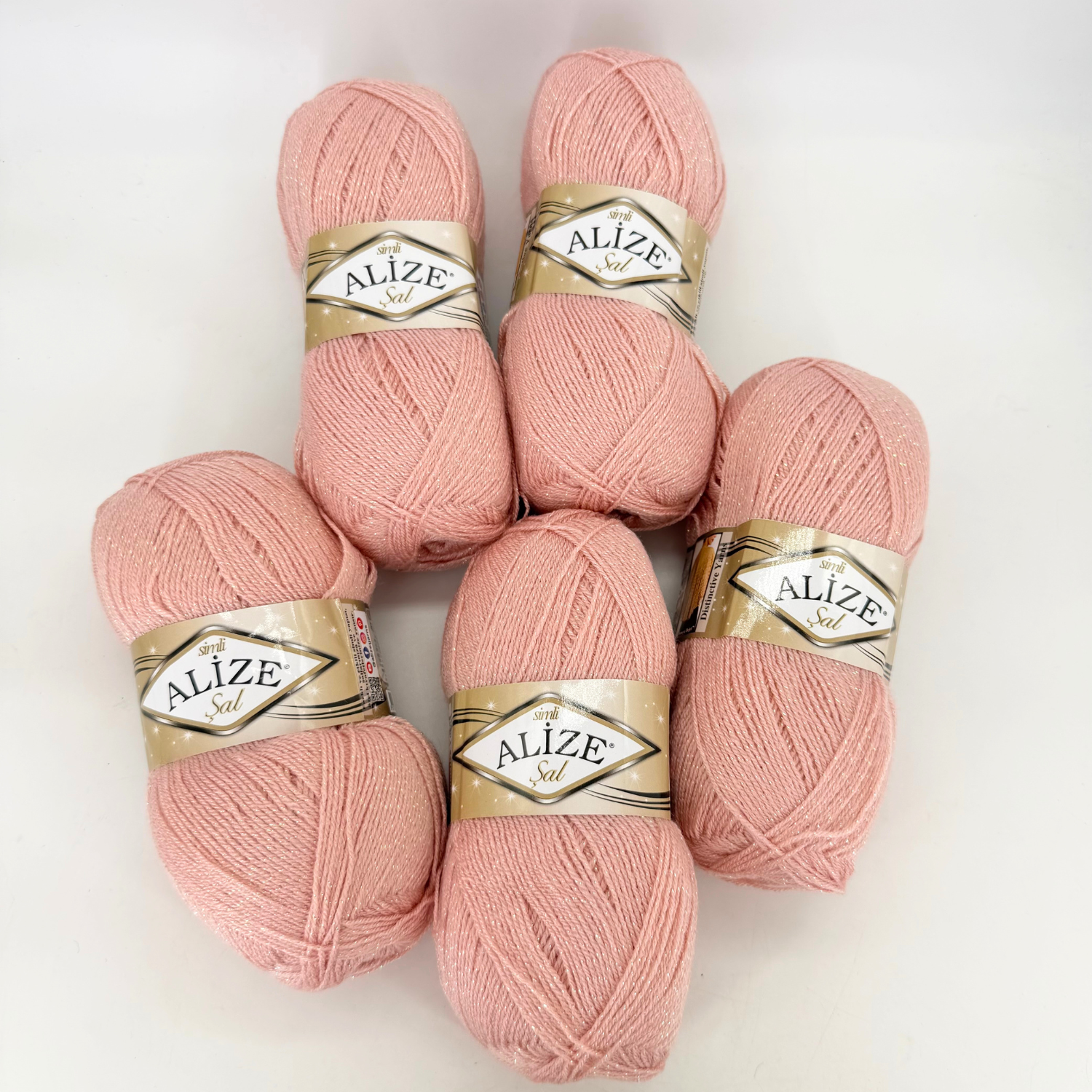 Alize Sal Simli 161 (Pink) – Bundle of 5