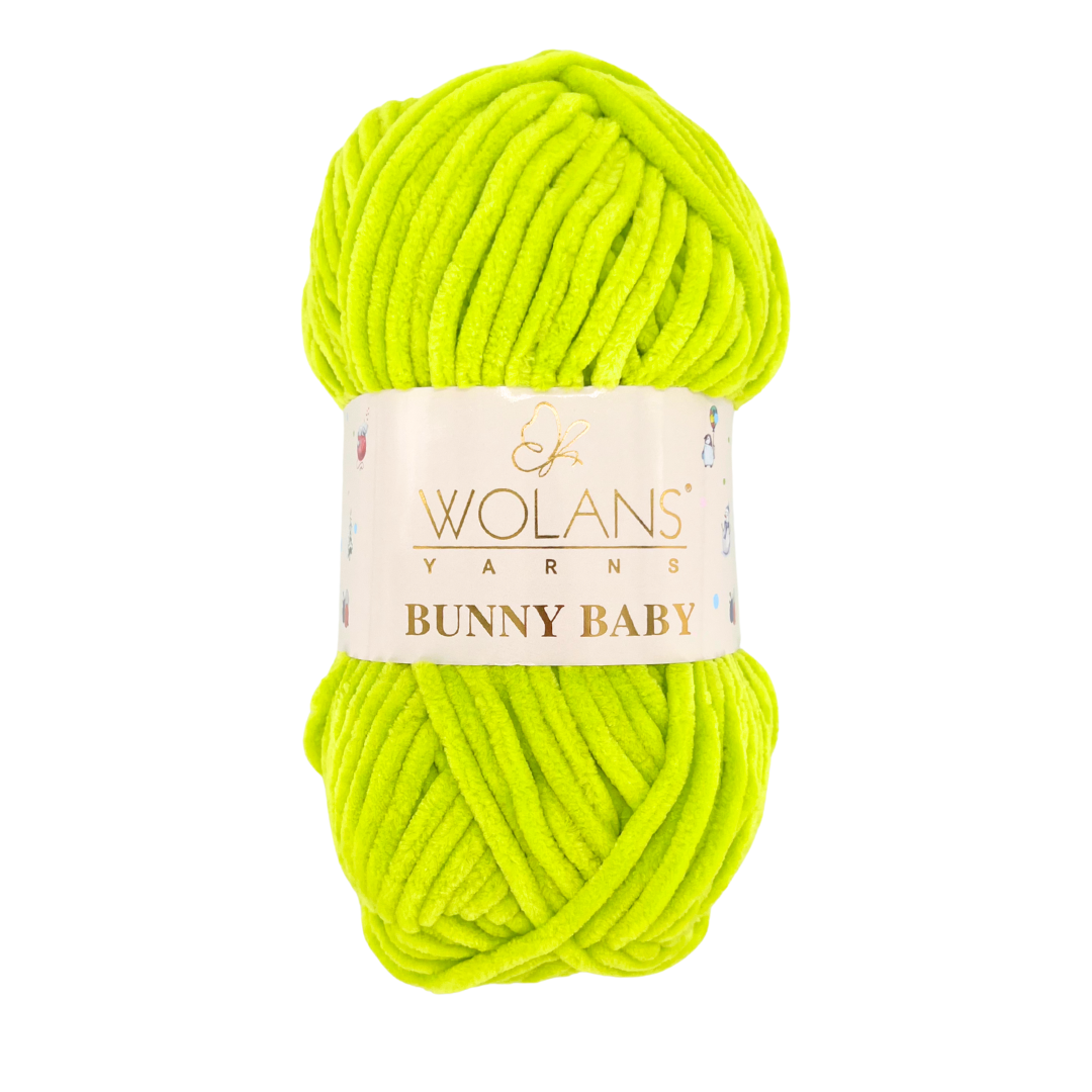 Wolans Bunny Baby 100-85 Neongul – chenillegarn