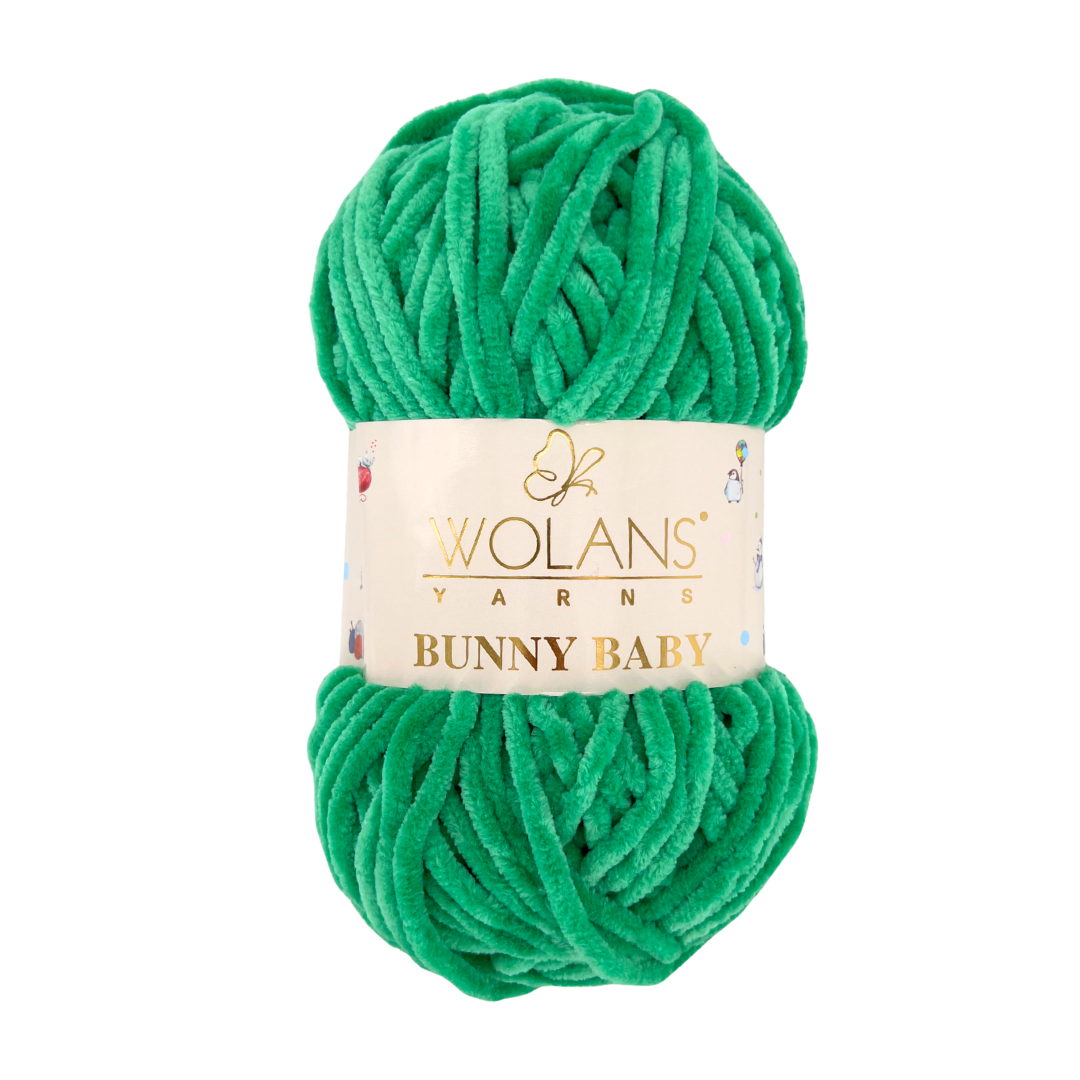 Wolans Bunny Baby 100-86 Smaragd – chenillegarn