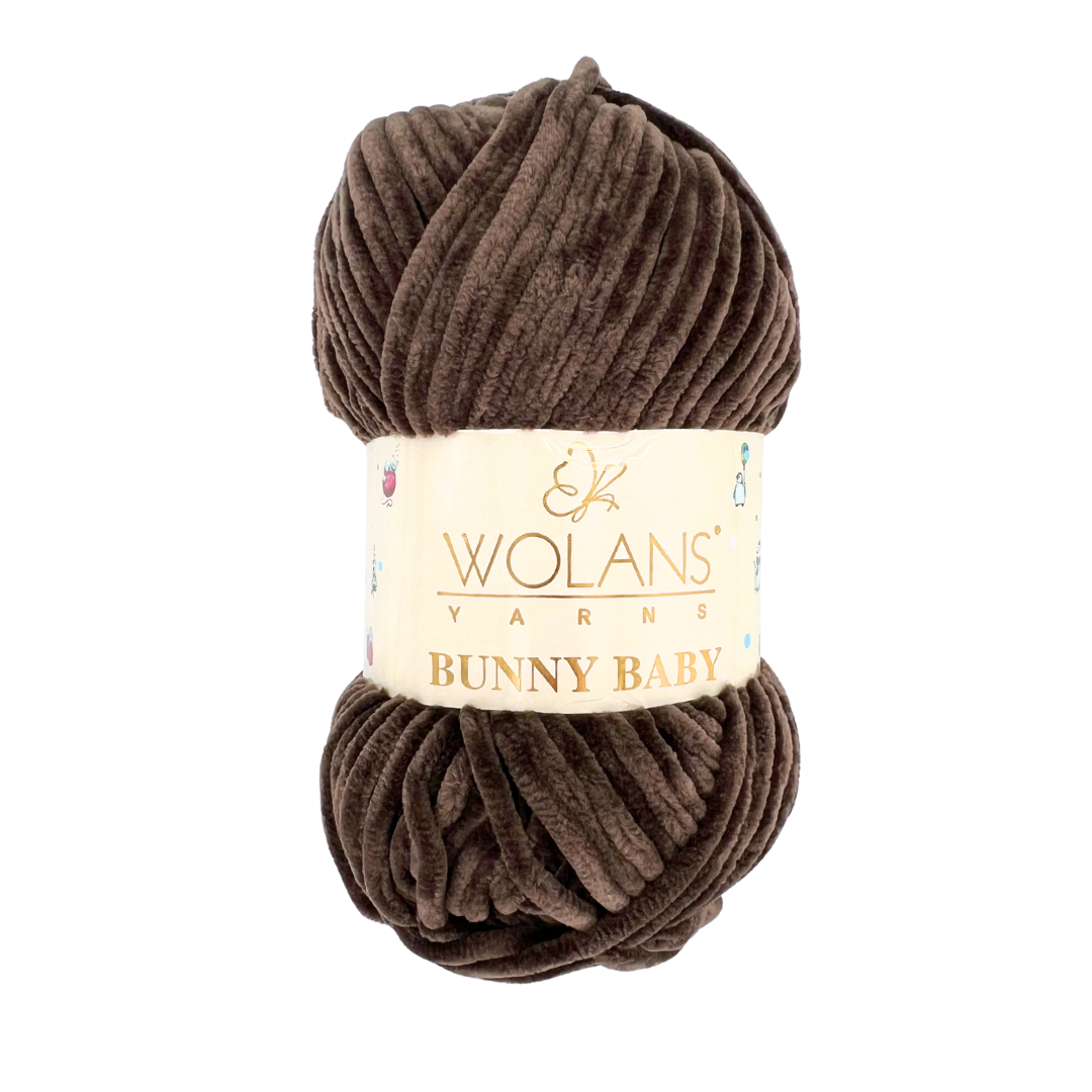 Wolans Bunny Baby 100-91 Brun – chenillegarn