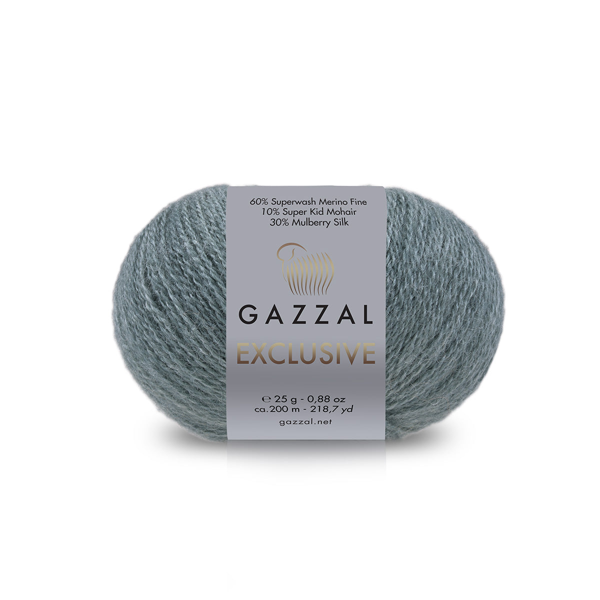 Gazzal Exclusive 9933 Slate – merino silk mohair yarn