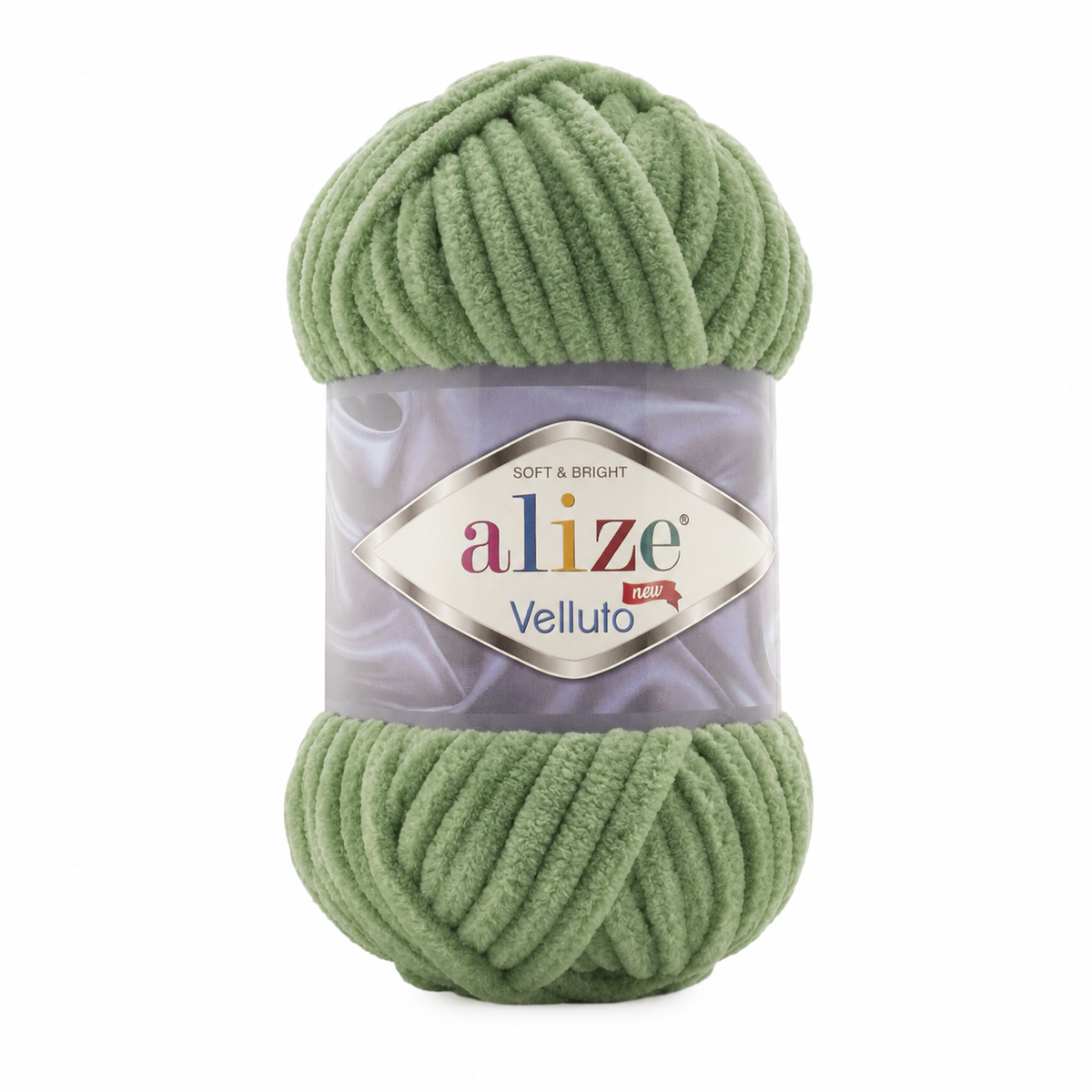 Alize Velluto 03 Grön – grovt chenillegarn