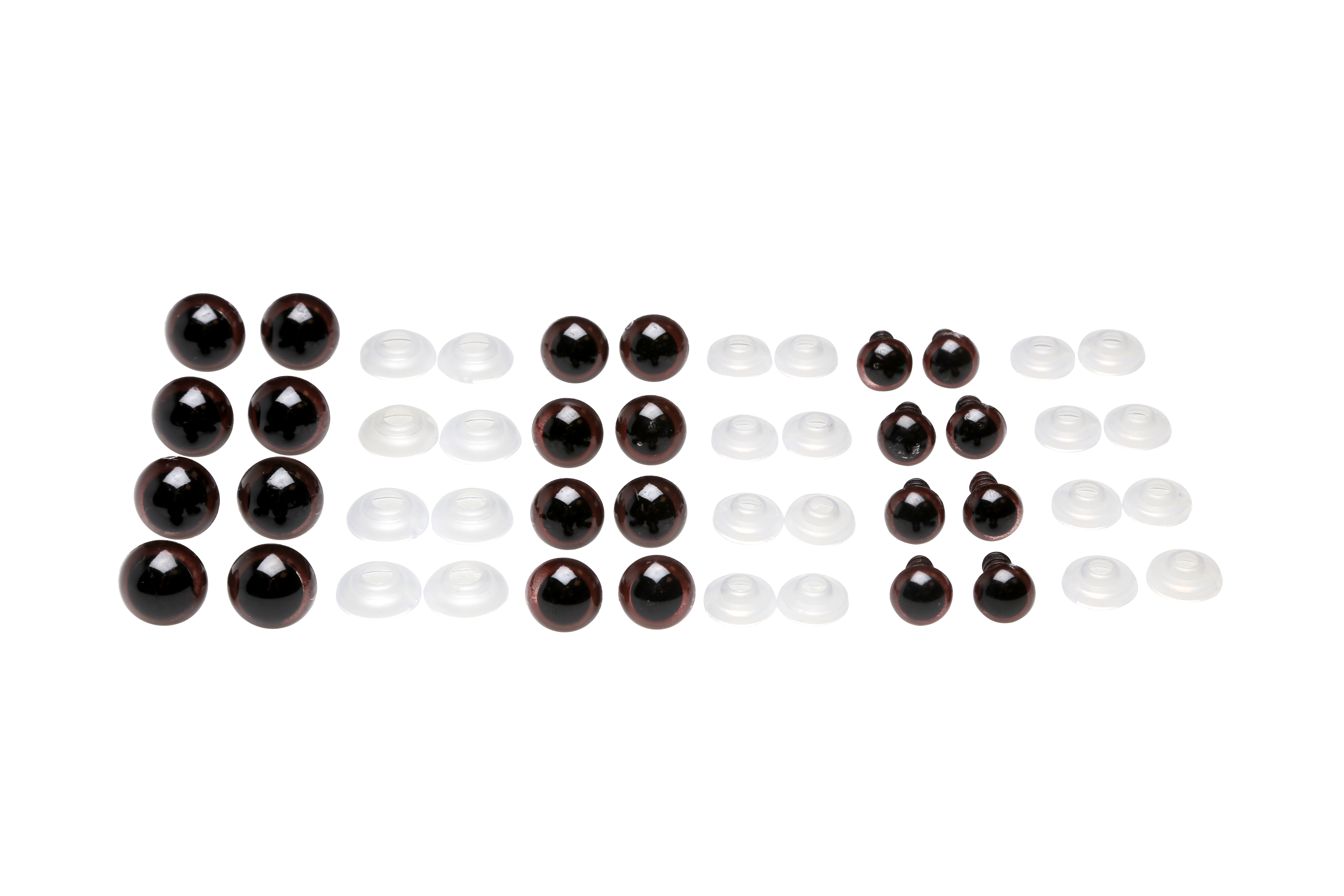 Brown Safety Eyes – Mix Pack (12 Pairs)