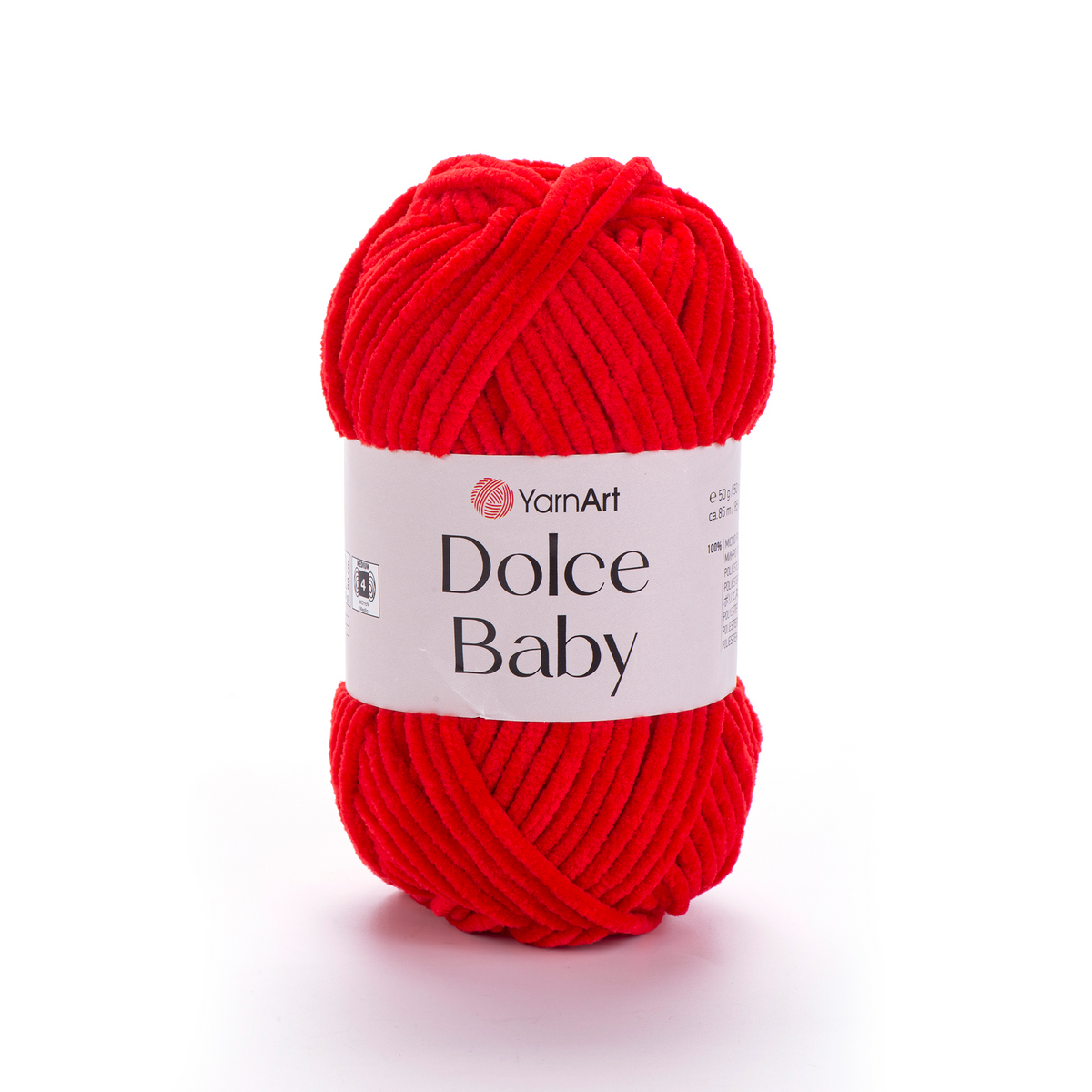 YarnArt Dolce Baby 748 Röd – tunt sammetschenillegarn