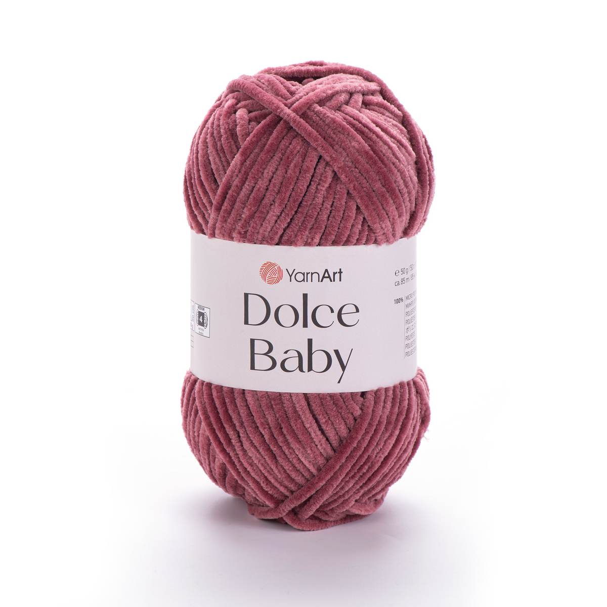 YarnArt Dolce Baby 751 Plommon – tunt sammetschenillegarn