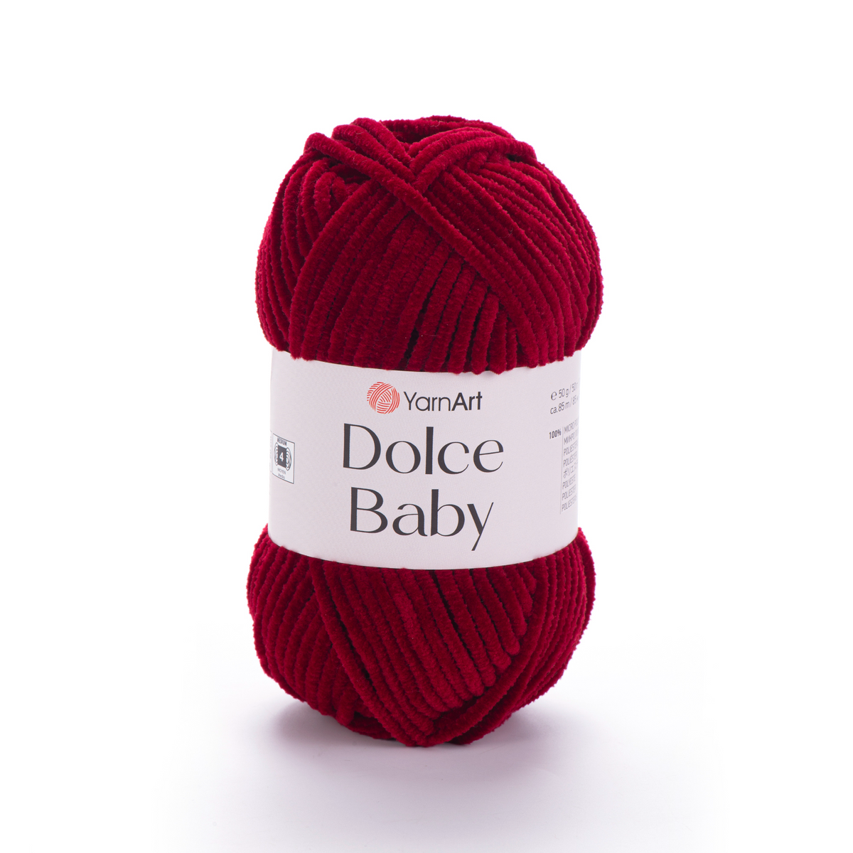 YarnArt Dolce Baby 752 Burgunder – tunt sammetschenillegarn