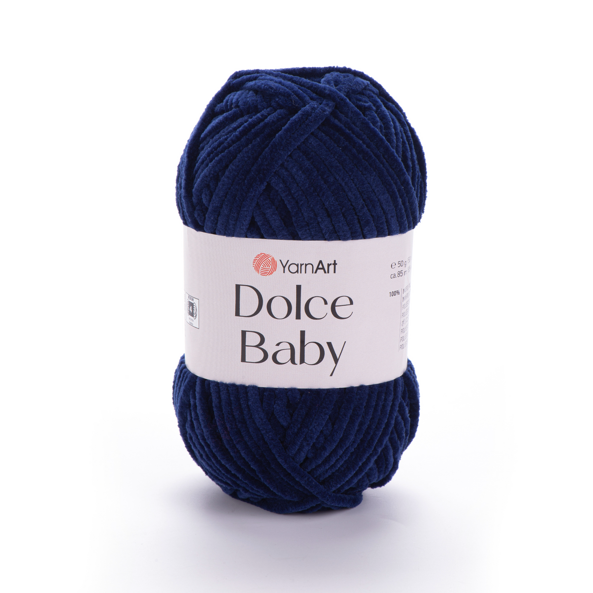 YarnArt Dolce Baby 756 Marinblå – tunt sammetschenillegarn