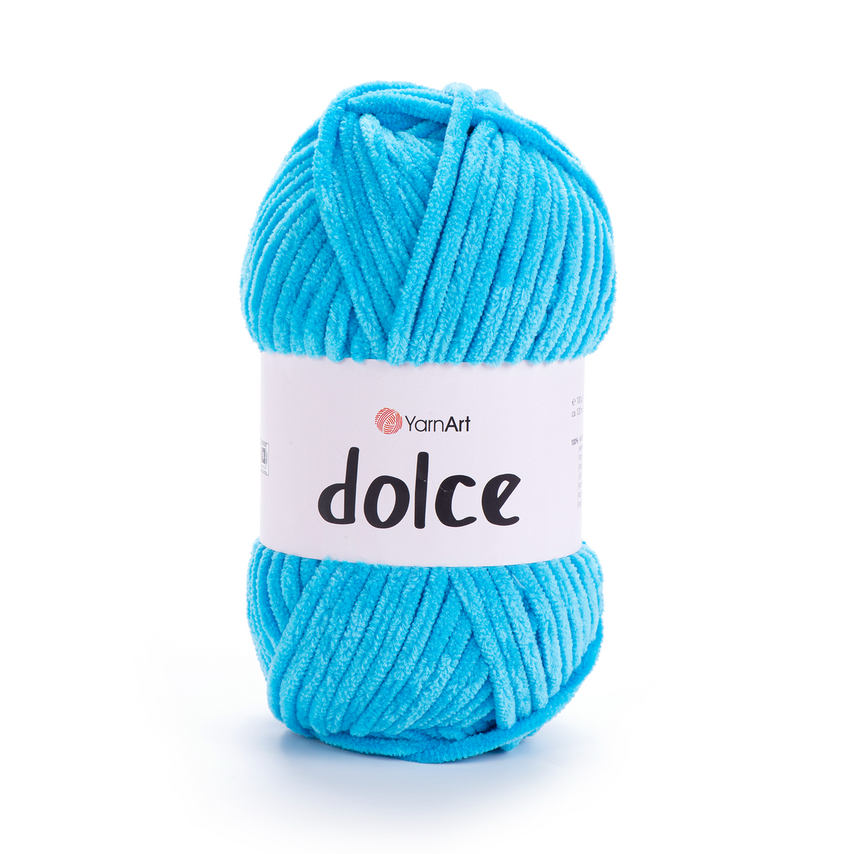 YarnArt Dolce 758 Žydra – stori pliušiniai siūlai