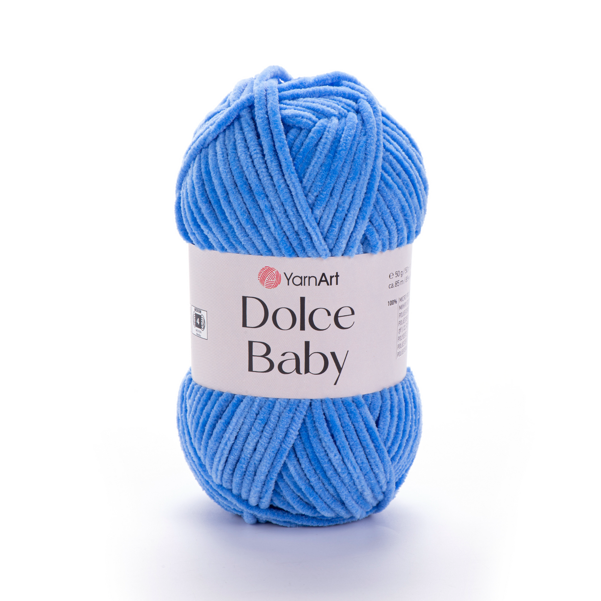 YarnArt Dolce Baby 777 Blå – tunt sammetschenillegarn
