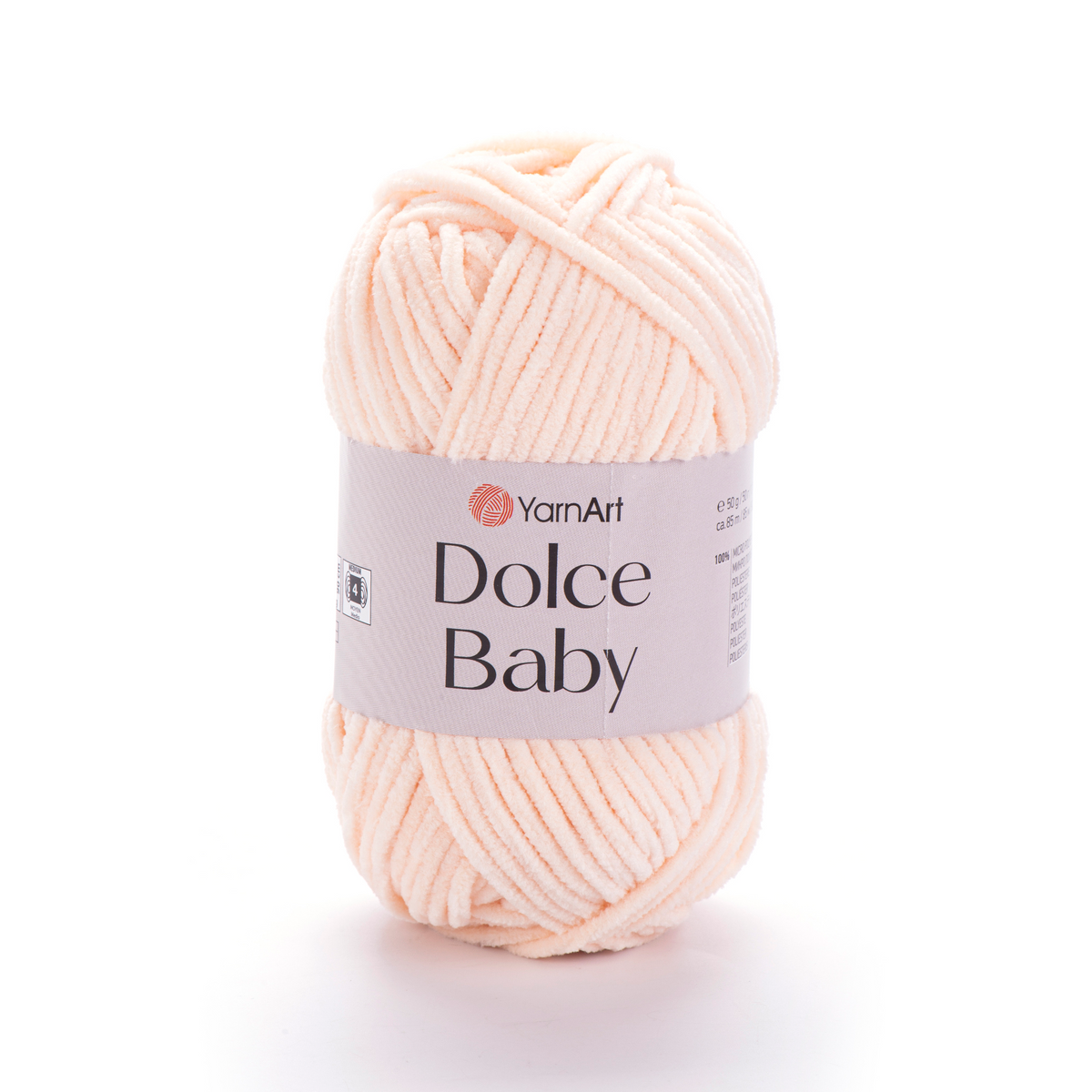 YarnArt Dolce Baby 779 Blekrosa – tunt sammetschenillegarn