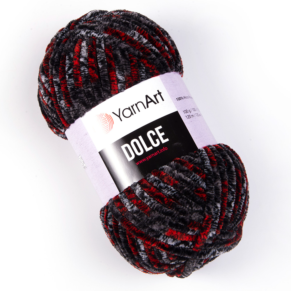 YarnArt Dolce 806 Antracitinė – stori pliušiniai siūlai
