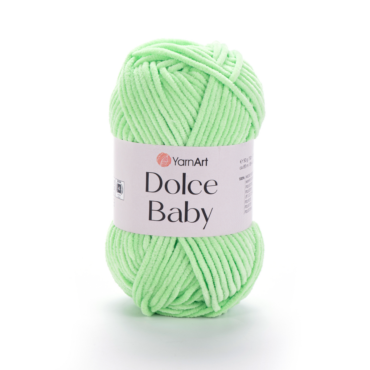 YarnArt Dolce Baby 850 Pistage – tunt sammetschenillegarn