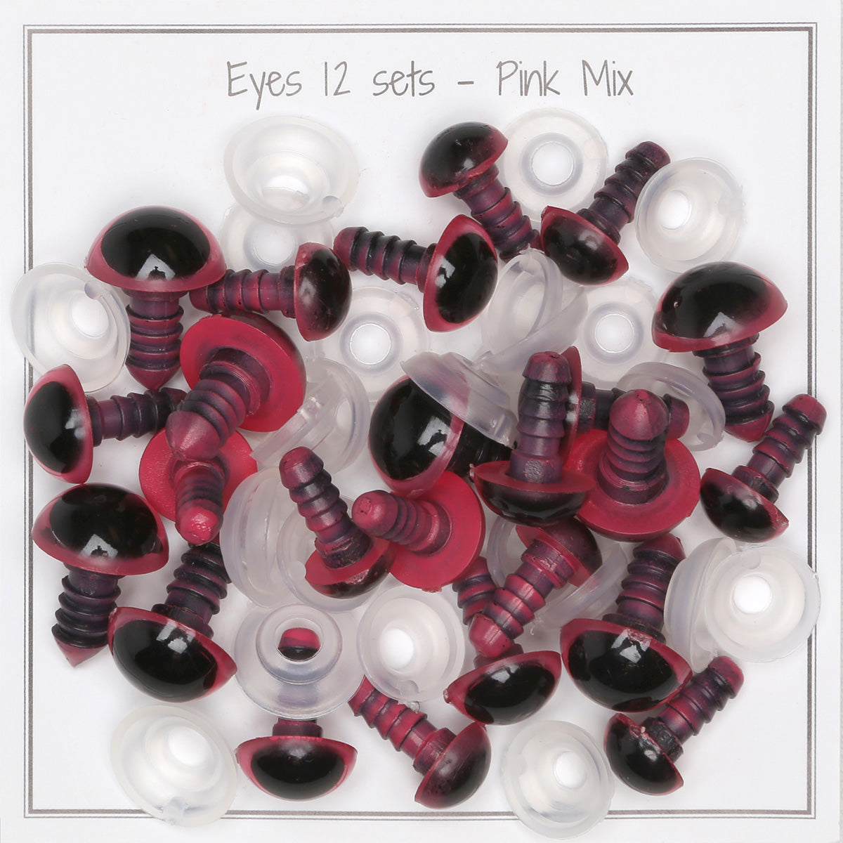 Pink Safety Eyes – Mix Pack (12 Pairs)