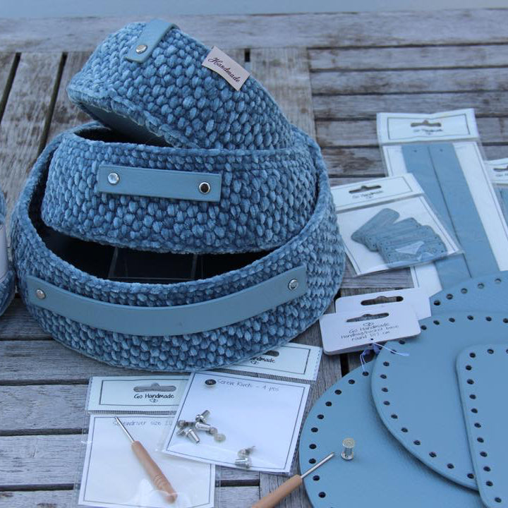 Round Bag Base – 30 cm Diameter (Blue)