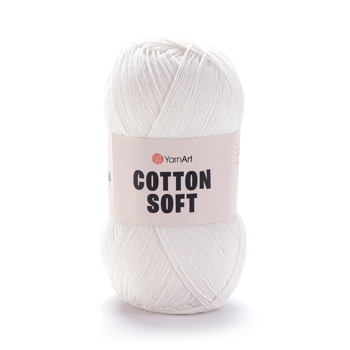 YarnArt Cotton Soft 01 Gaiši pelēka – plāna kokvilnas un akrila dzija