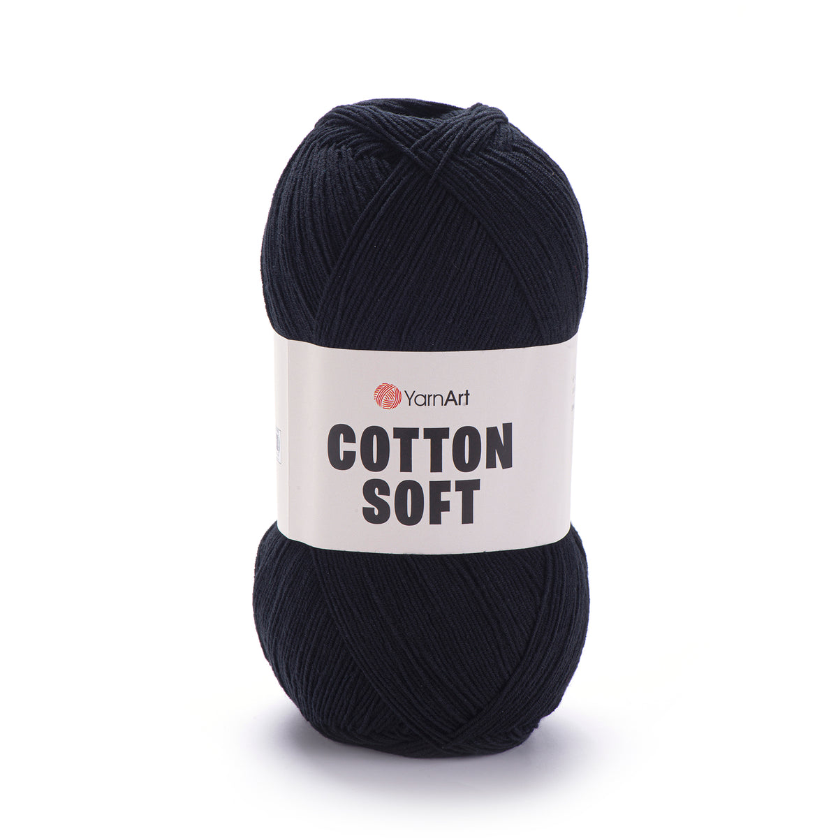 YarnArt Cotton Soft 53 Melna – plāna kokvilnas un akrila dzija