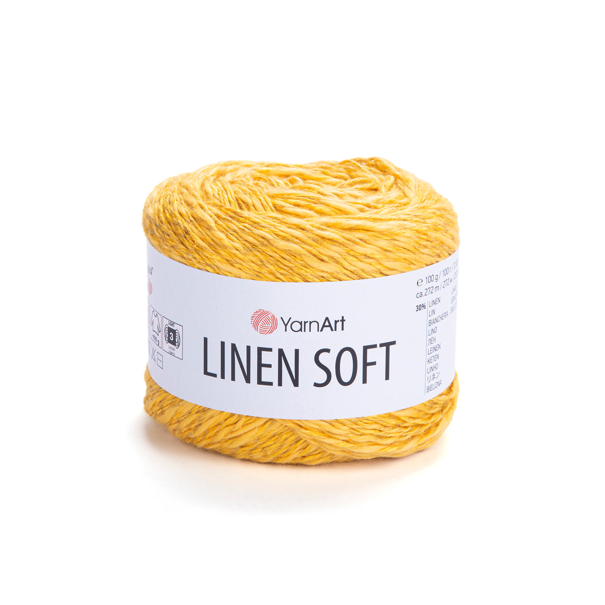 YarnArt Linen Soft 7306 Mustard – viscose cotton linen yarn