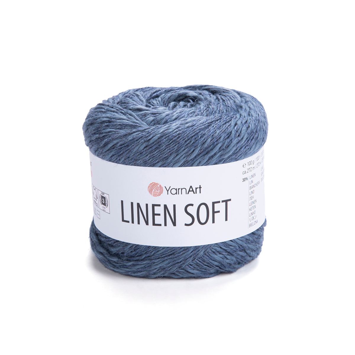 YarnArt Linen Soft 7316 Indigo – viscose cotton linen yarn