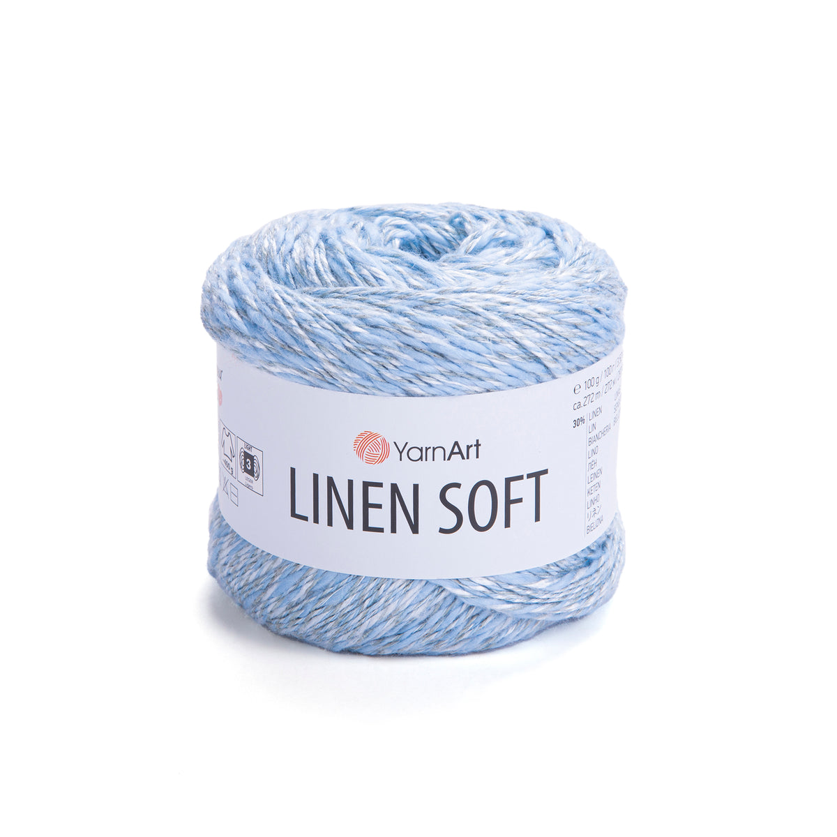 YarnArt Linen Soft 7319 Powder Blue – viscose cotton linen yarn