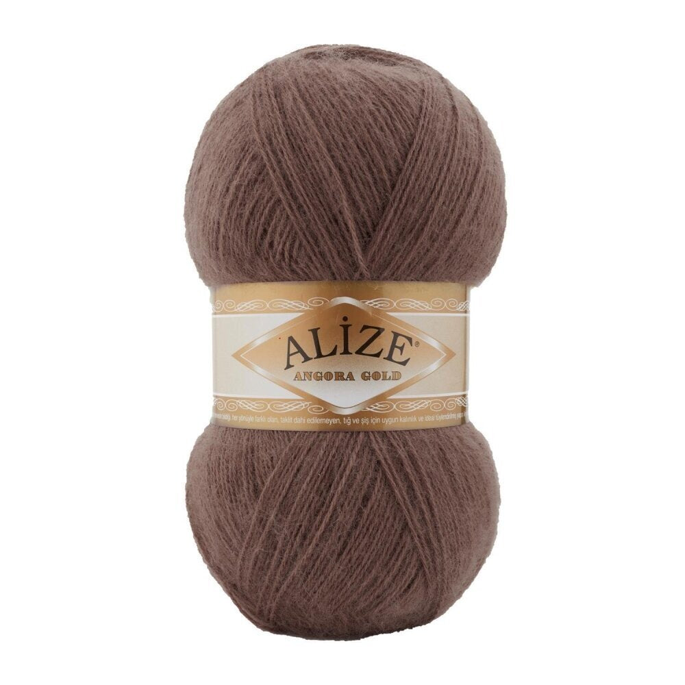 Alize Angora Gold 493 Marron – fil laine et acrylique aspect mohair