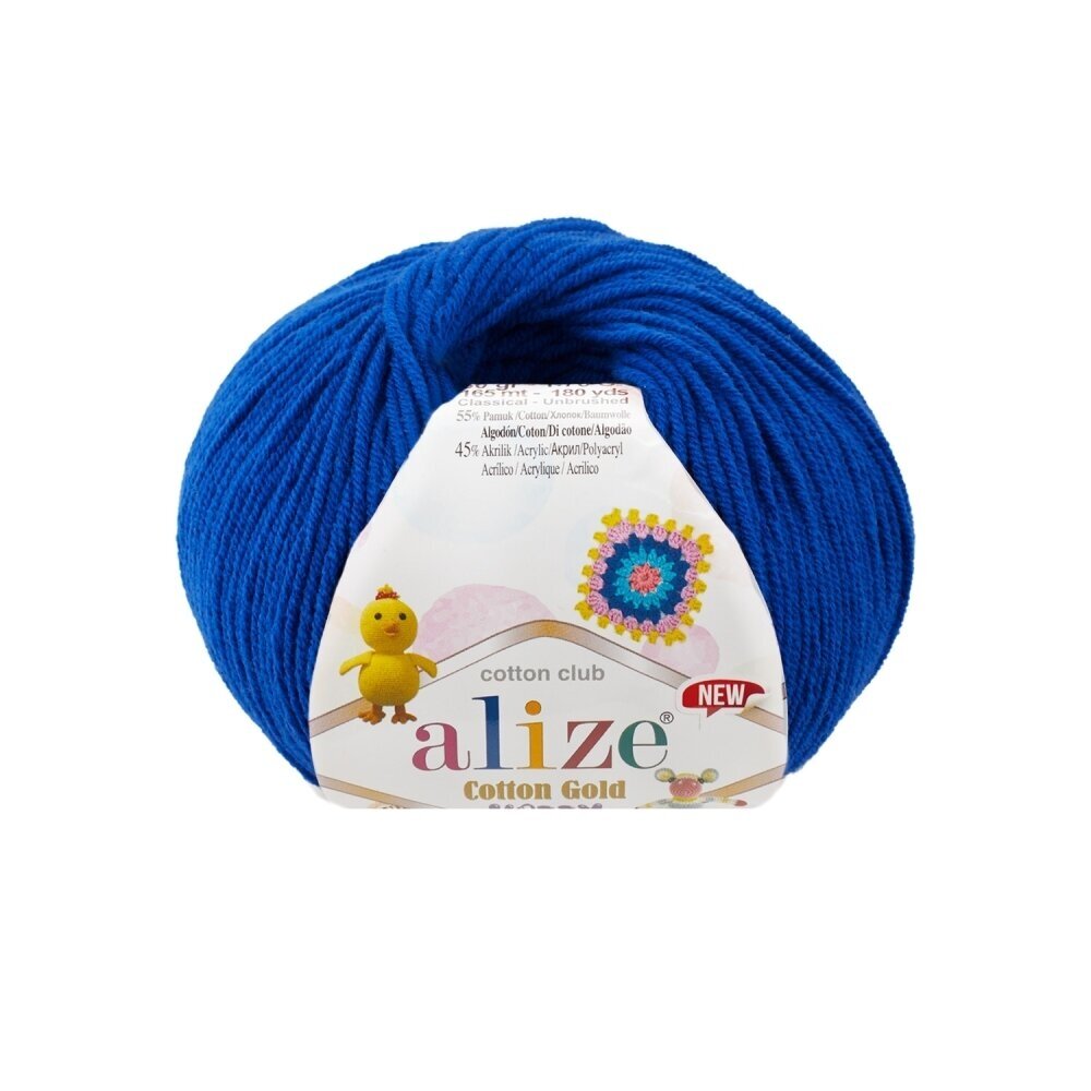 Alize Cotton Gold Hobby 141 Karališka mėlyna – medvilnės ir akrilo siūlai