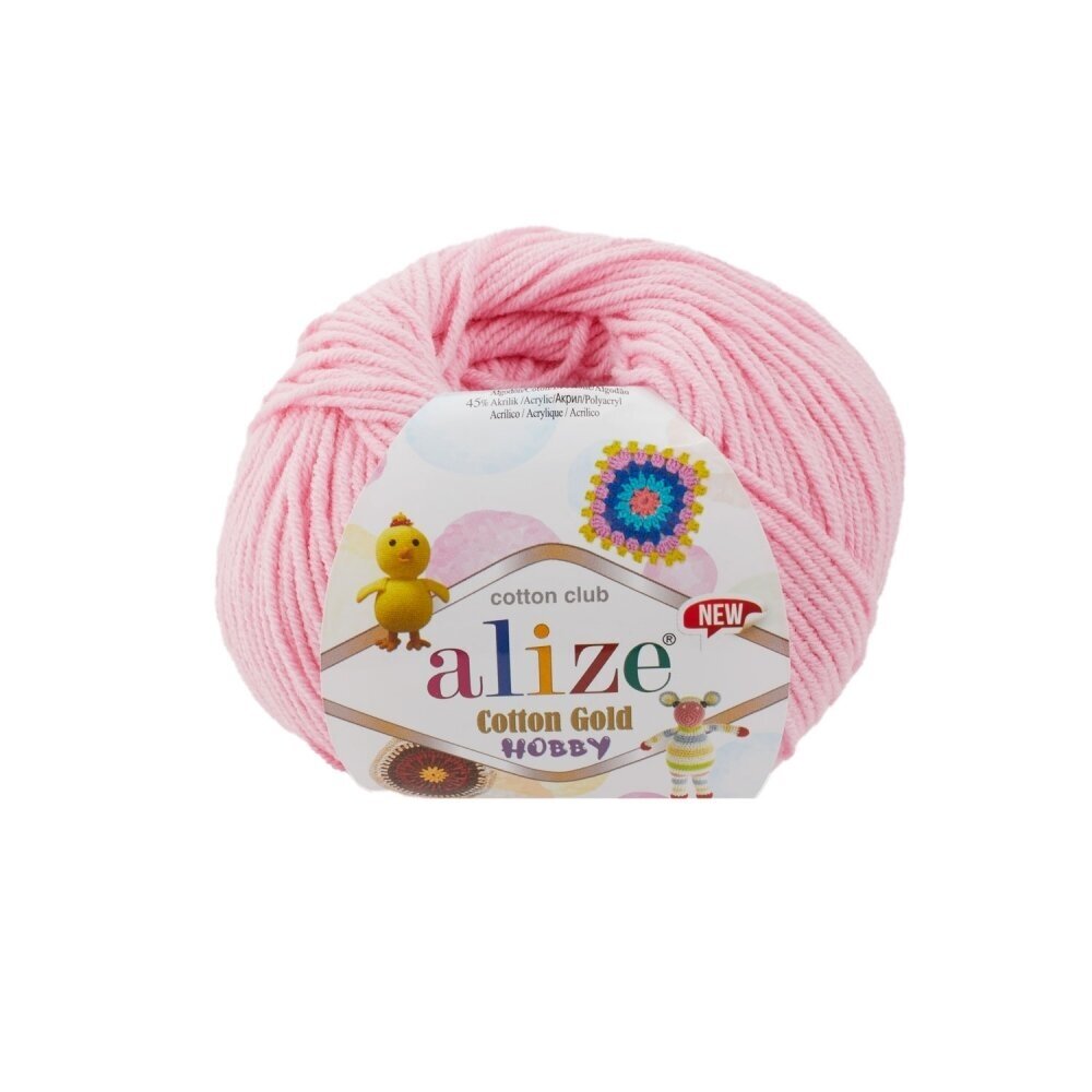 Alize Cotton Gold Hobby 518 Šviesiai rožinė – medvilnės ir akrilo siūlai