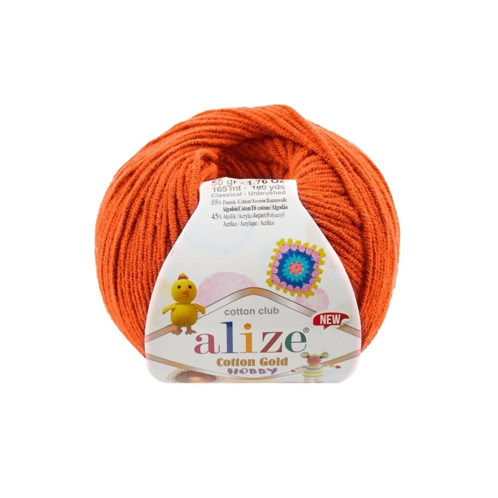 Alize Cotton Gold Hobby 37 Oranžinė – medvilnės ir akrilo siūlai