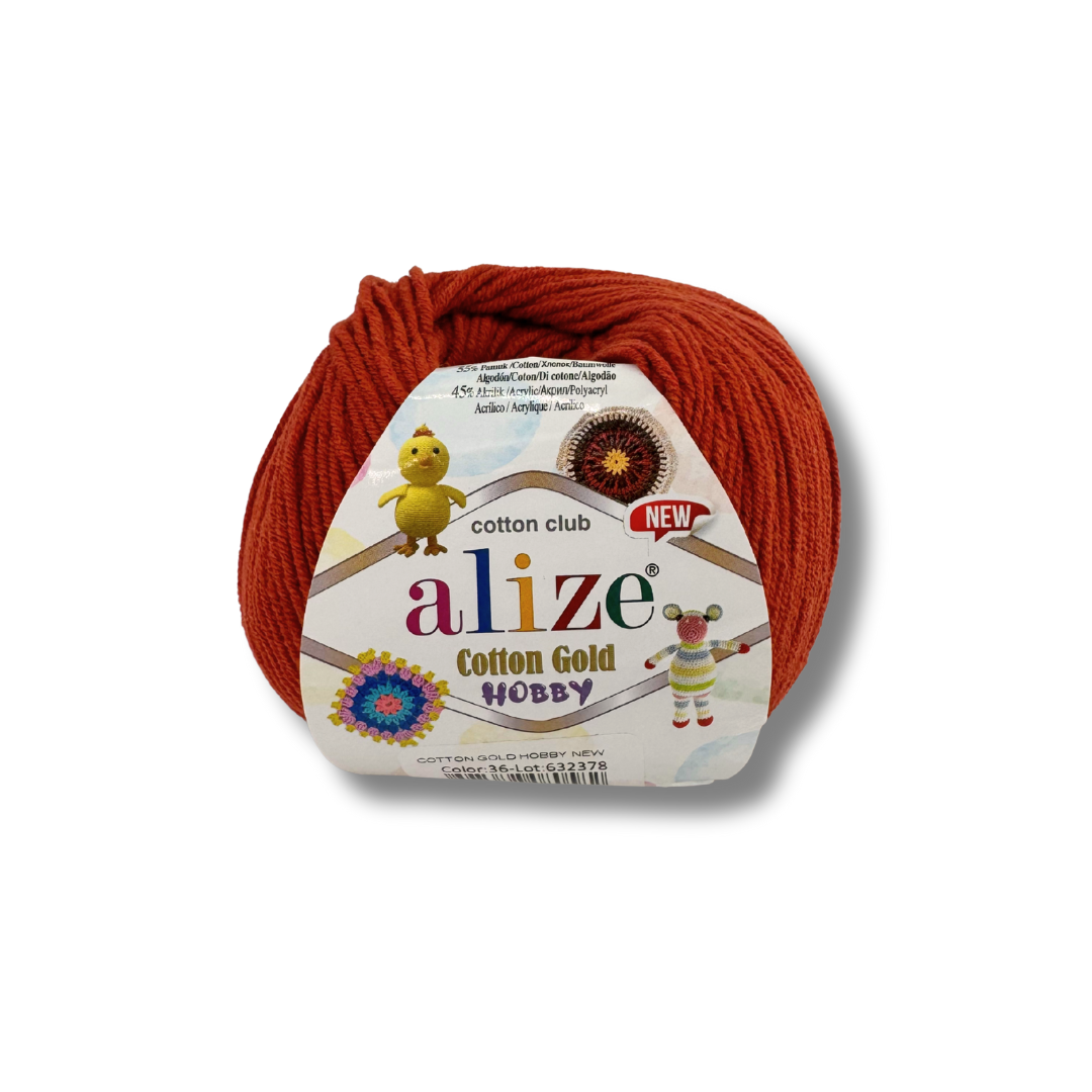 Alize Cotton Gold Hobby 36 Terakotos – medvilnės ir akrilo siūlai