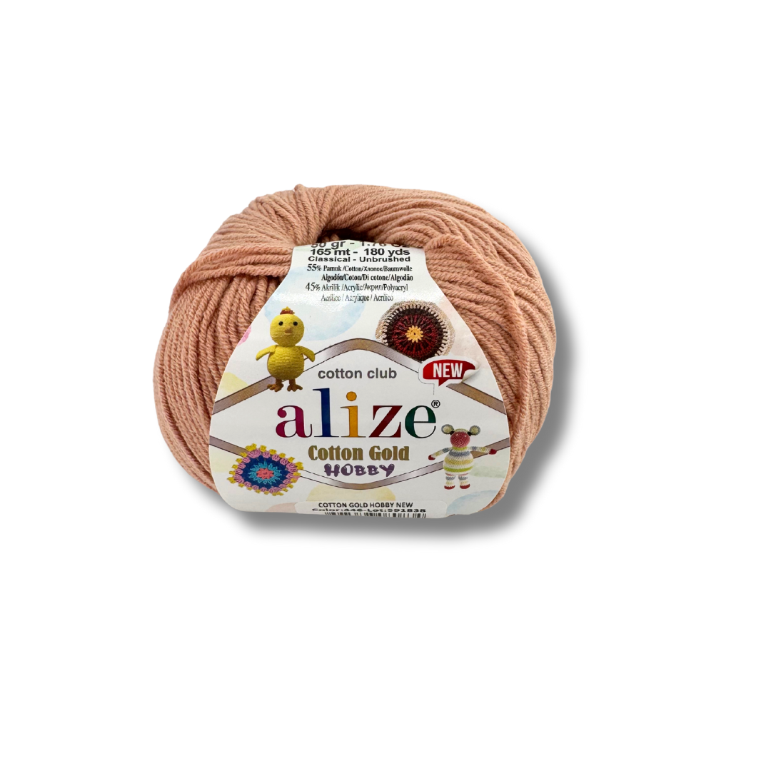 Alize Cotton Gold Hobby 446 Persikų – medvilnės ir akrilo siūlai