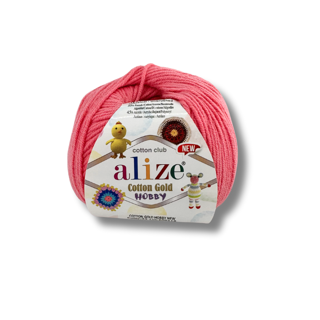 Alize Cotton Gold Hobby 33 Saldainių rožinė – medvilnės ir akrilo siūlai