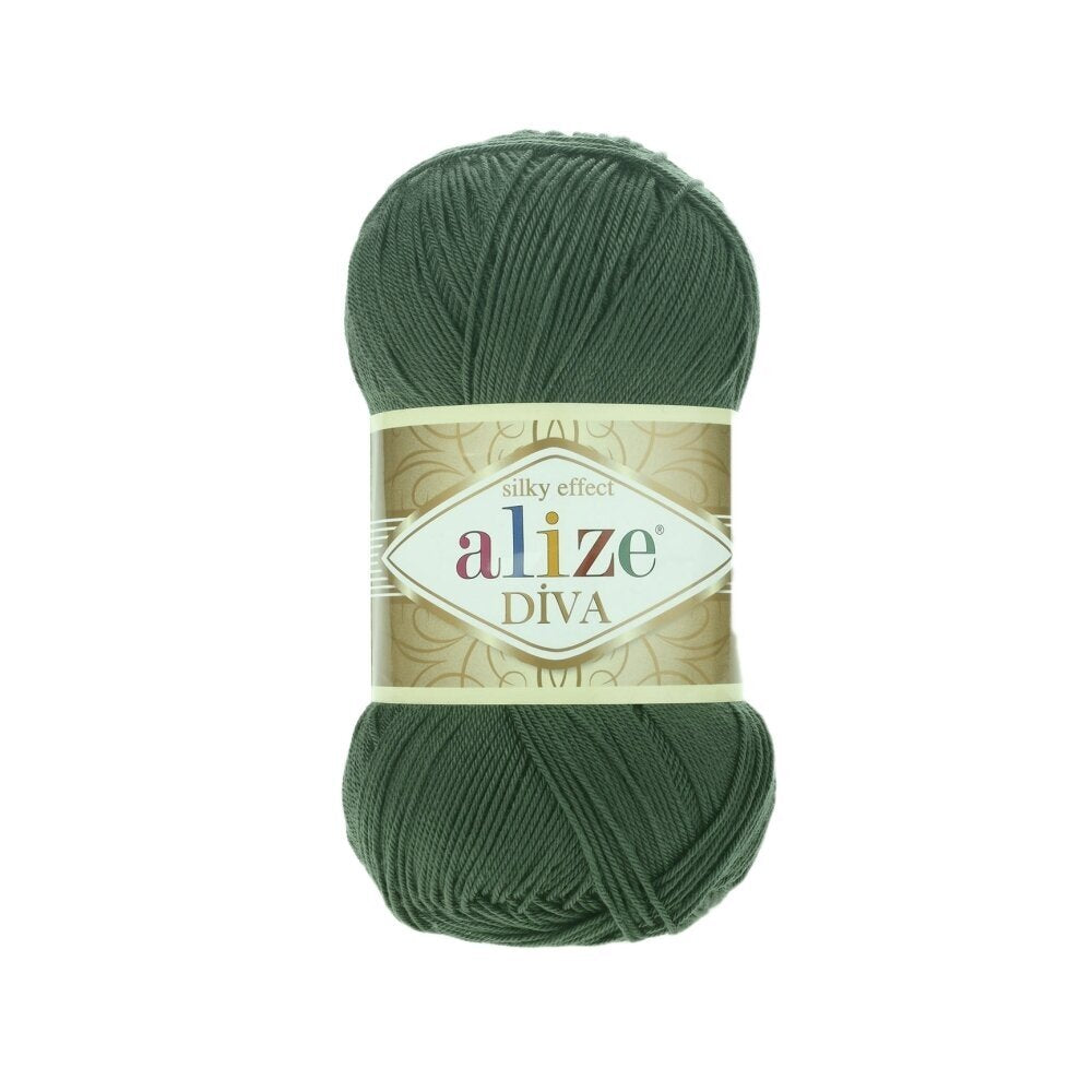 Alize Diva 131 Dark Green – silky microfibre summer yarn