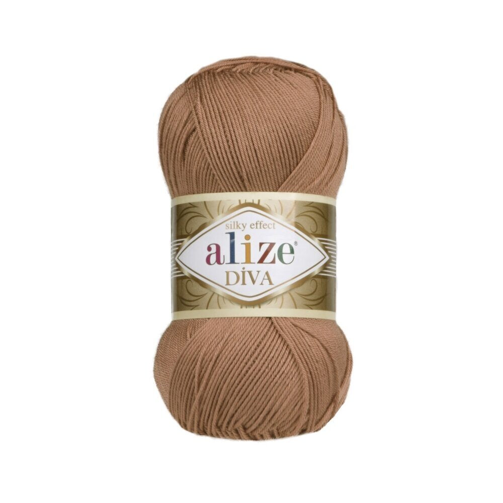 Alize Diva 261 Walnut – silky microfibre summer yarn
