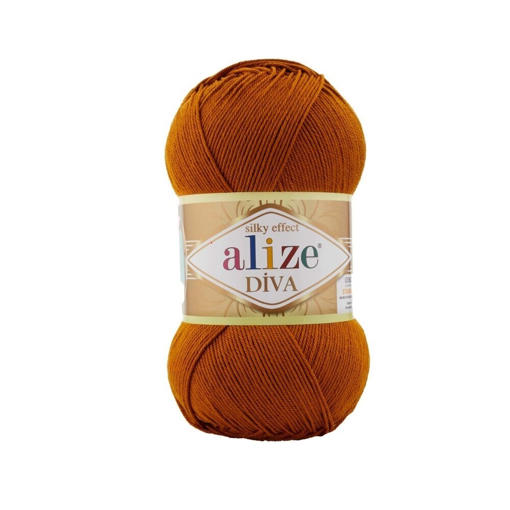 Alize Diva 234 Rust – silky microfibre summer yarn