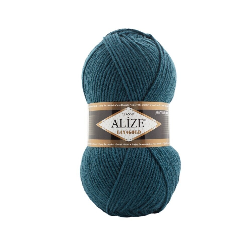 Alize Lanagold Classic 294 Dark Teal – wool acrylic yarn