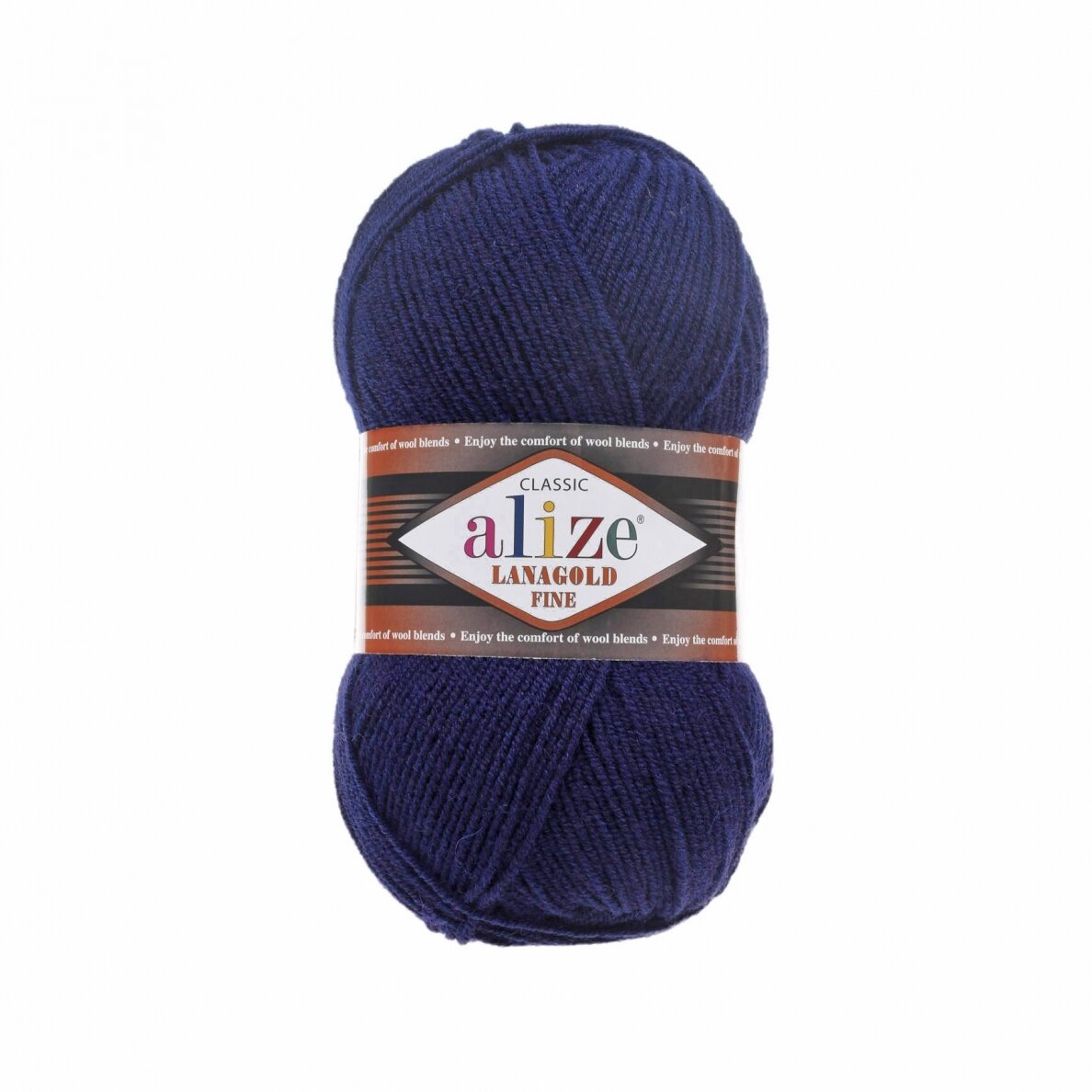 Alize Lanagold Fine 58 Navy – light wool acrylic yarn
