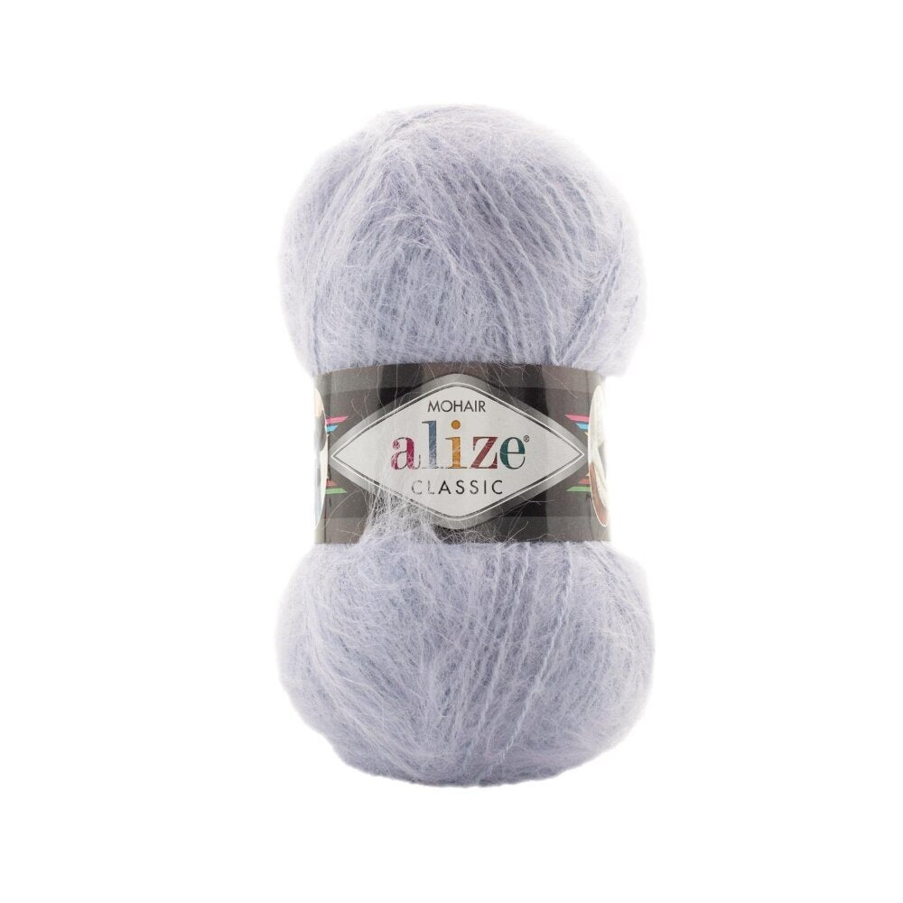 Alize Mohair Classic 224 Светло-серый – пряжа из акрила с мохером и шерстью